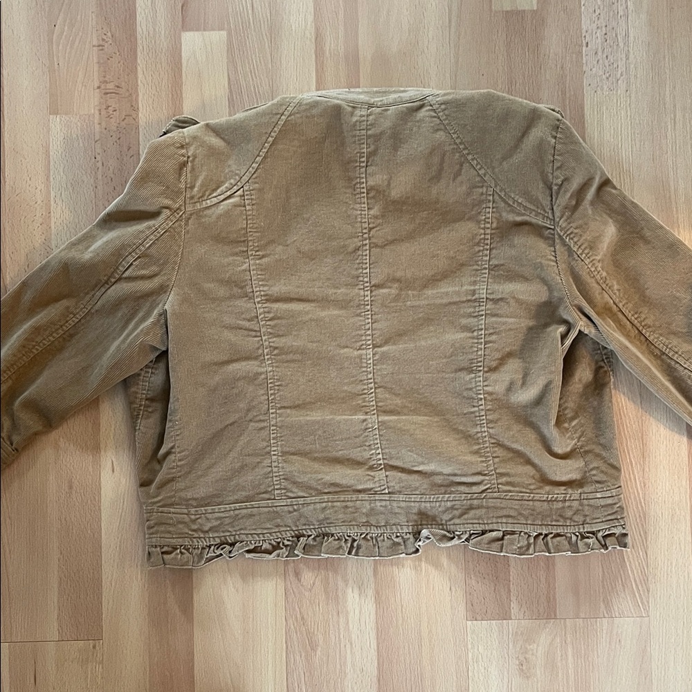 SandroTan Ruffle Hem Jacket - Picture 6 of 6